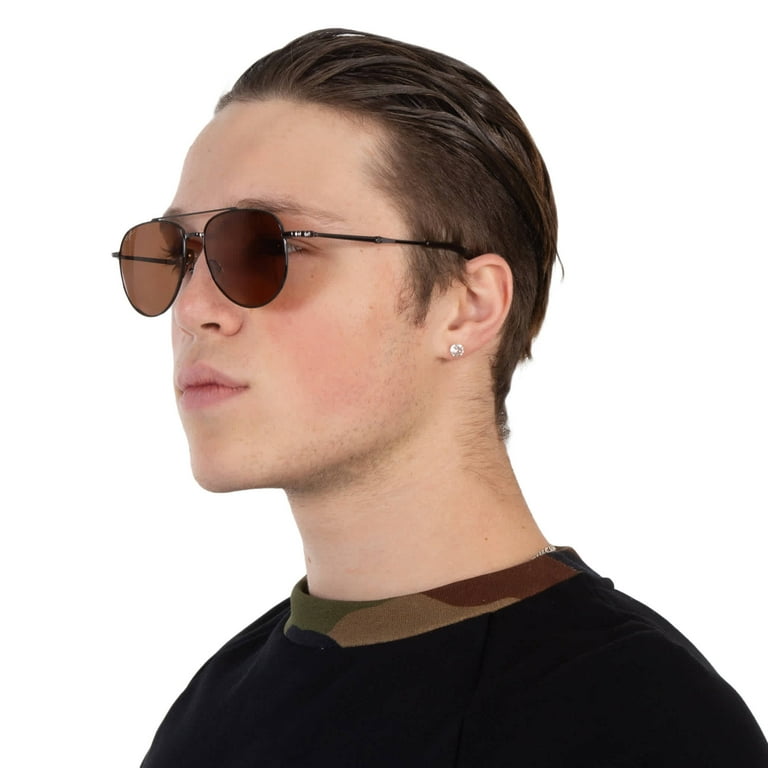 Salvatore Ferragamo Unisex Aviator Sunglasses Black/Dark Ruthenium