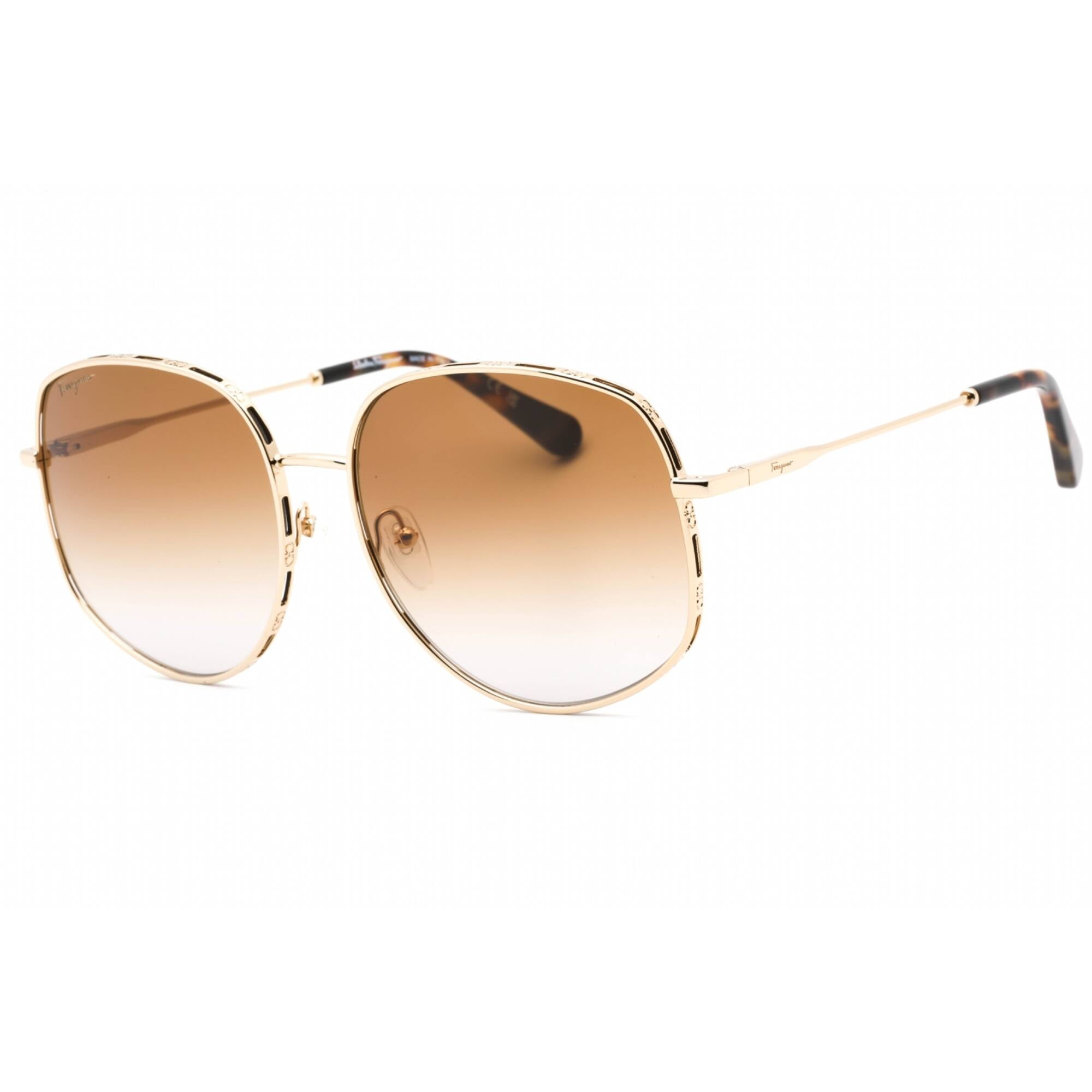 サングラス FERRAGAMO SS25 Woman SUNGLASSES (SF220SL 754 GOLD) Salvatore Ferragamo SF 277S Metal Womens Round Sunglasses