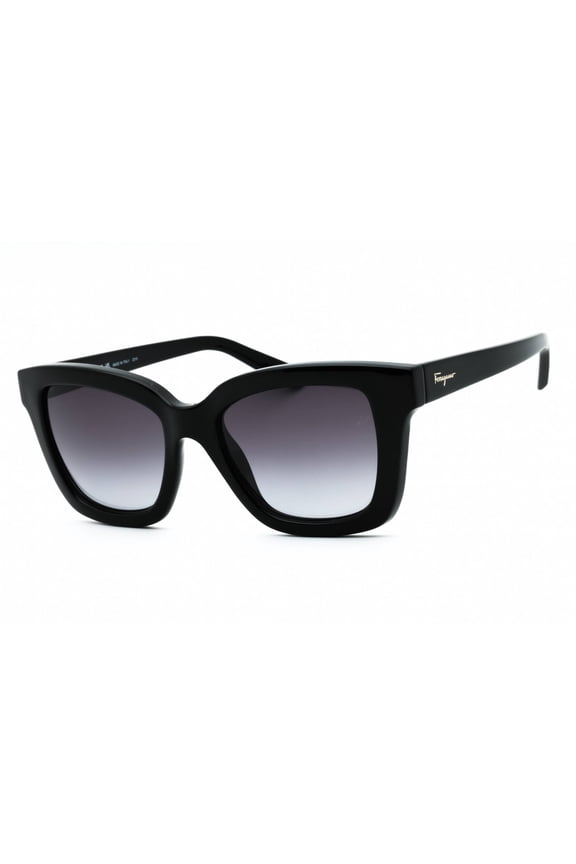 SF 955S Plastic Womens Square Sunglasses Black 53mm Adult