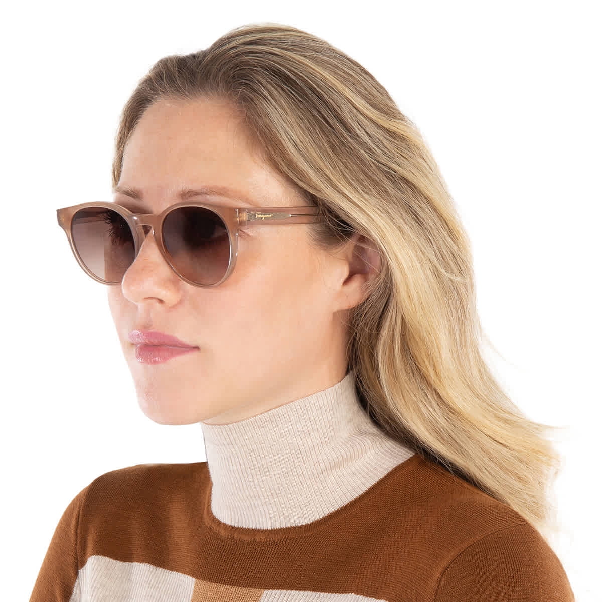Salvatore Ferragamo Oval Ladies Sunglasses, SF668S 238 57