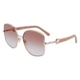 thumbnail image 1 of Salvatore Ferragamo SF 304S Metal Womens Oval Sunglasses Pink Gold 58mm Adult, 1 of 2
