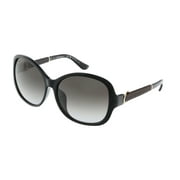 Salvatore Ferragamo SF744SLA 001 59mm Oval Sunglasses Womens Black
