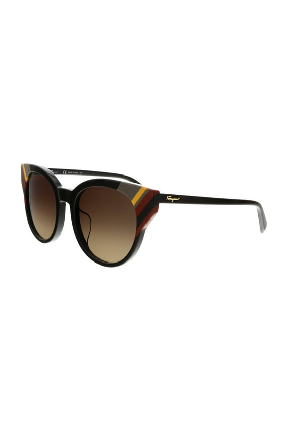 SF883SA 208 Dark Brown Round Sunglasses for womens