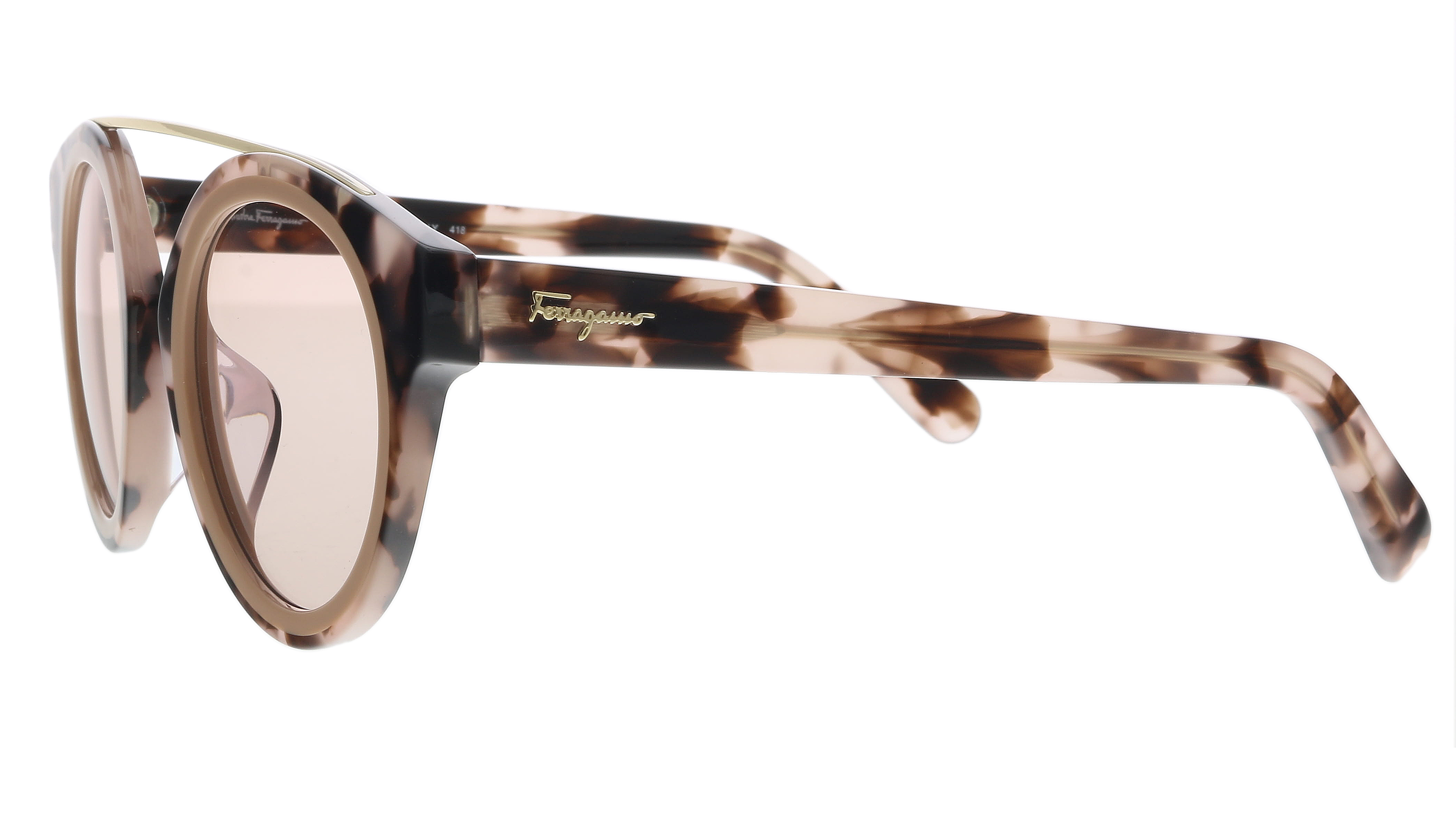 Salvatore Ferragamo Havana Round Sunglasses Salvatore Ferragamo Sunglasses Women main image 3