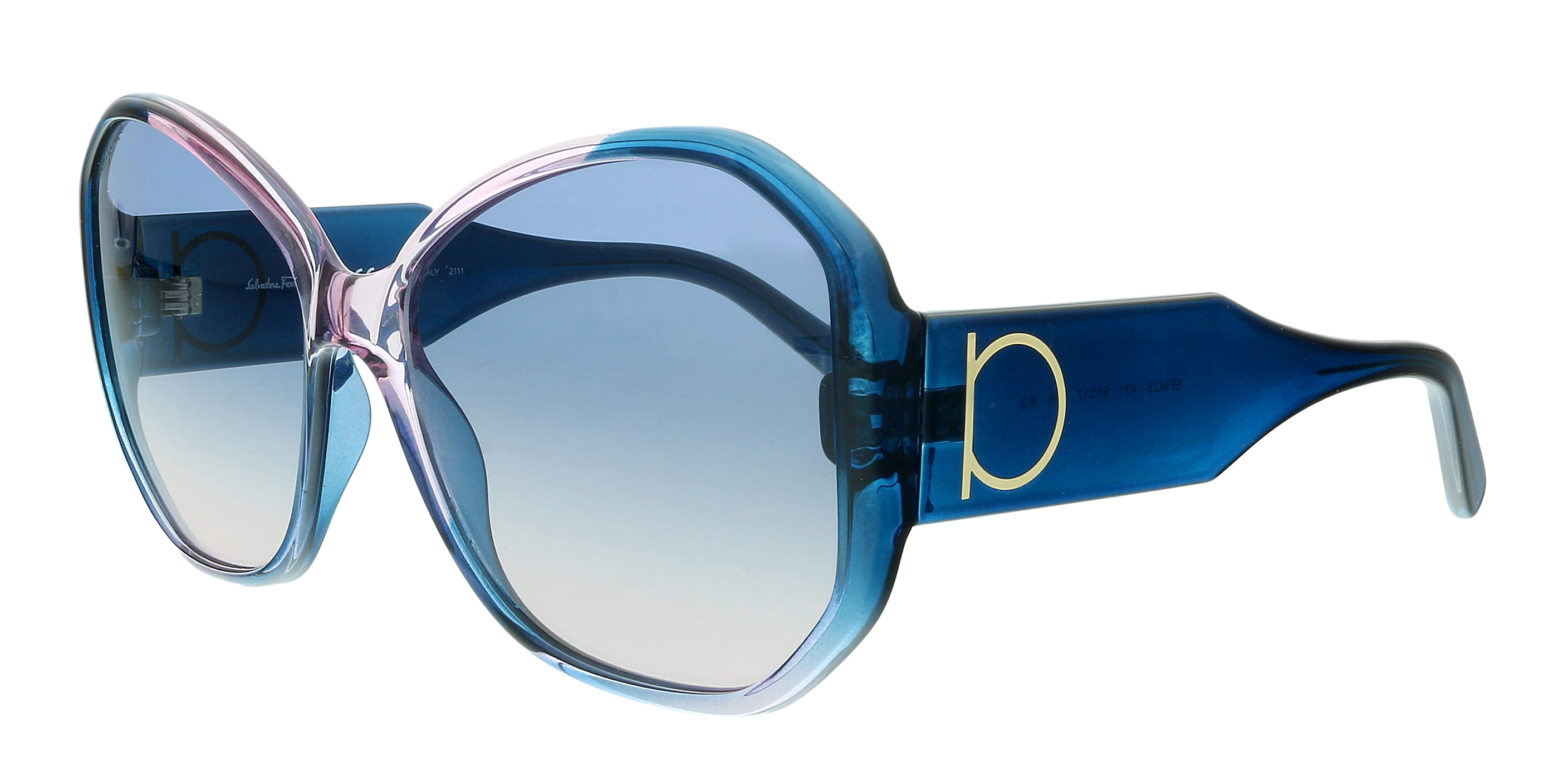 Salvatore Ferragamo SF942S 431 Blue Antique Lilac Gradient Modified Rectangle Sunglasses for Womens