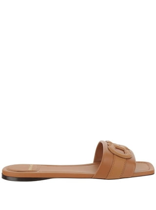 サンダル・ミュール Salvatore Ferragamo Leather Flat Sandals With Logo Salvatore Ferragamo Womens Sandals in Womens Sandals