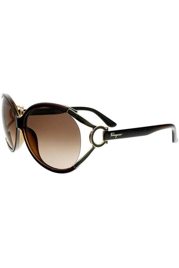Women's Pearl Dark Brown Oval Sunglasses SF600S 220 - Italy