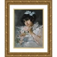 thumbnail image 1 of Salvatore Postiglione 15x18 Gold Ornate Wood Frame and Double Matted Museum Art Print Titled - The Young Coquette, 1 of 4