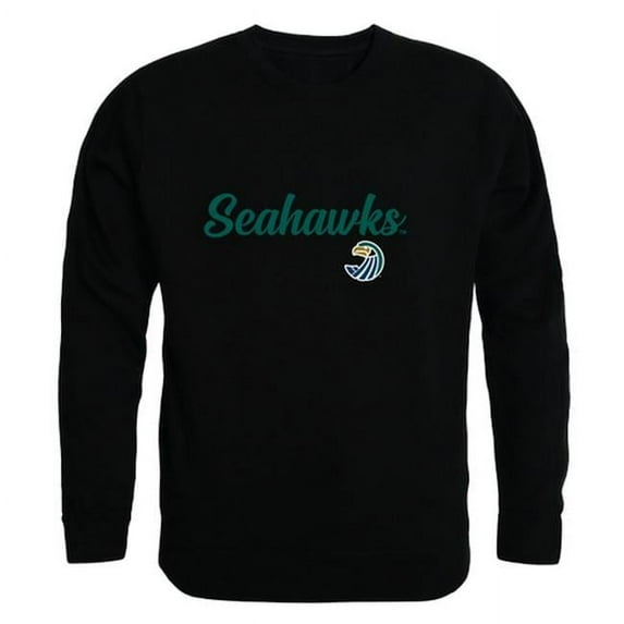 Salve Regina University Seahawks Script Crewneck Sweatshirt, Black - Small