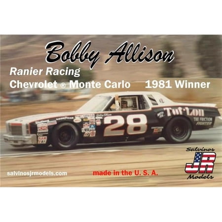 Salvinos JR Models BAMC1981R 1/25 Bobby Allison #28 Ranier Racing Chevy Monte Ca