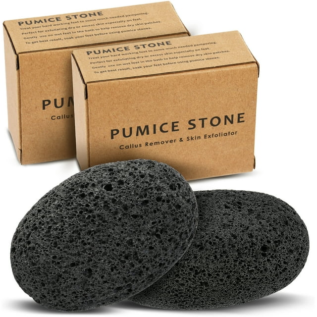 Salvmary 2 Pcs Natural Pumice Stone Exfoliator for Feet, Heel Scrubbing