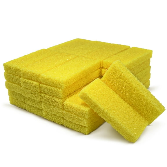 Salvmary Yellow Mini Disposable Pumice Pad, Pedicure Tools for Dead Skin Salon Single Use 40 Pcs