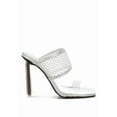 thumbnail image 1 of London Rag Salween Clear Embellished Square Toe Womens Heels, 1 of 10
