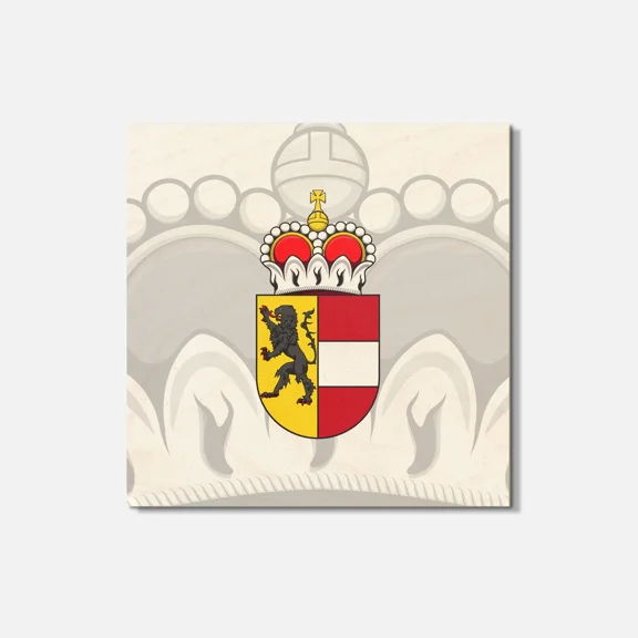 Salzburg Austria Coat Of Arms City 4'' X 4'' Square Wooden Coaster