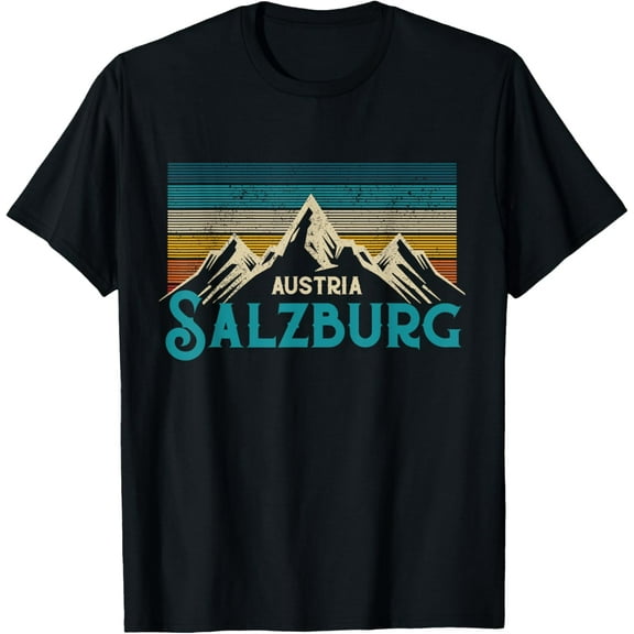 Salzburg Austria Vintage Mountains Souvenir Gift T-Shirt