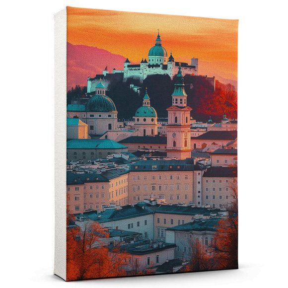 Salzburg Travel Canvass, Austria Canvass Wall Art, Salzburg Canvas Decor Paintings, Austria Pictures Canvas - 101AZ1205