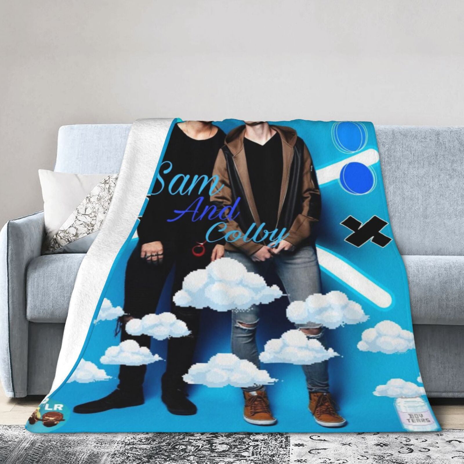 Sam And Colby Blanket Soft Warm Flannel Air Conditioning Blanket Throw