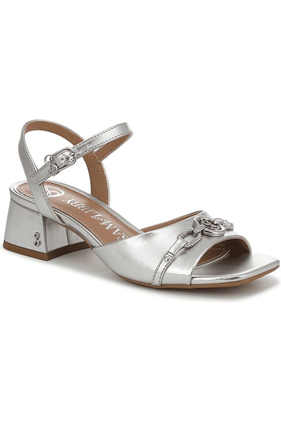 SILVER Women's Lilah Block Heel Dress Sandals, US 8