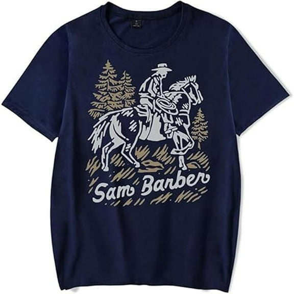 Sam Barber 2025 T-shirt Adult pure cotton short sleeved casual T-shirt Women's men's fashionable streetwear