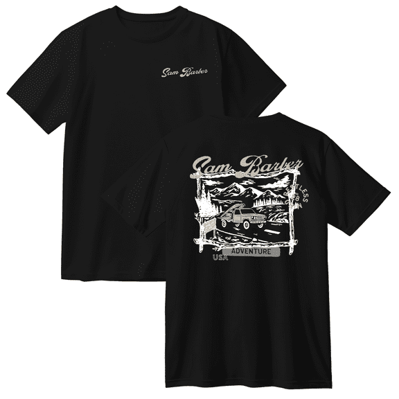 Sam Barber Adventure Cotton T-shirt Women Men Short Sleeve Crewneck Fashion Tee