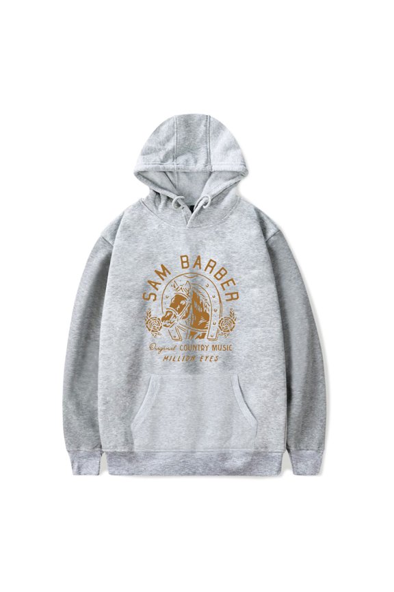Sam Barber Merch Hoodie Horseshoe Million Eyes Hoodies Country Music Long Sleeve Pullover