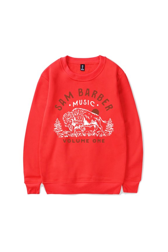 Sam Barber Merch Sweatshirt Buffalo Logo Crewneck Men Women Casual Country Music Long Sleeve Hoodie