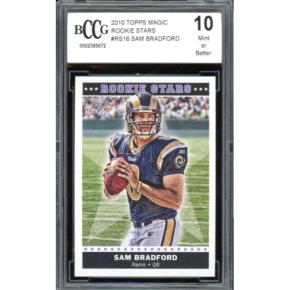 Sam Bradford Rookie Card 2010 Topps Magic #Rs16 BGS BCCG 10