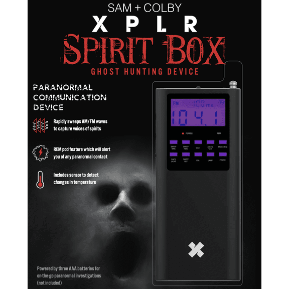 Sam + Colby XPLR Spirit Box, Ghost Hunting, Paranormal Communication Device