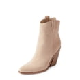 thumbnail image 1 of Sam Edelman Agnes Sesame Stacked Heel Pointed Toe Pull On Ankle Western Boots (Sesame, 6), 1 of 3