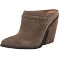 thumbnail image 1 of Sam Edelman Alison Desert Olive Pointed Toe Slip On Stacked Heel Leather Mules (Desert Olive, 5), 1 of 6
