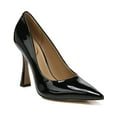 thumbnail image 1 of Sam Edelman Antonia Black Patent Pointed Toe Slip On Spool Heel Fashion Pumps (Black Patent, 7), 1 of 5