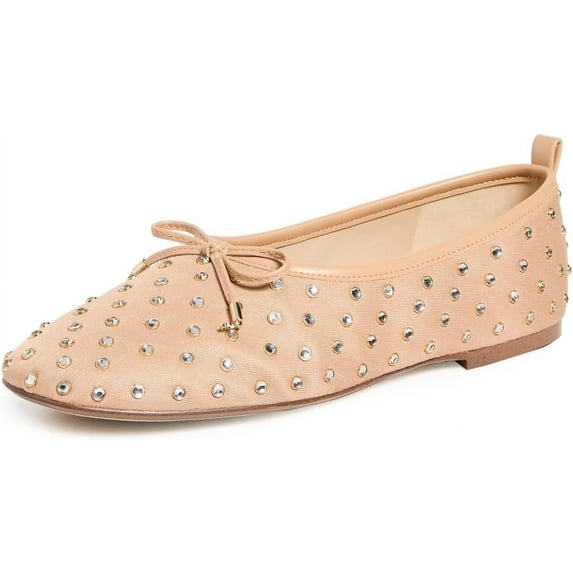 Sam Edelman Ari Beechwood Gem Slip On Pointed Toe Flexible Ballet Flats (Beechwood, 5)