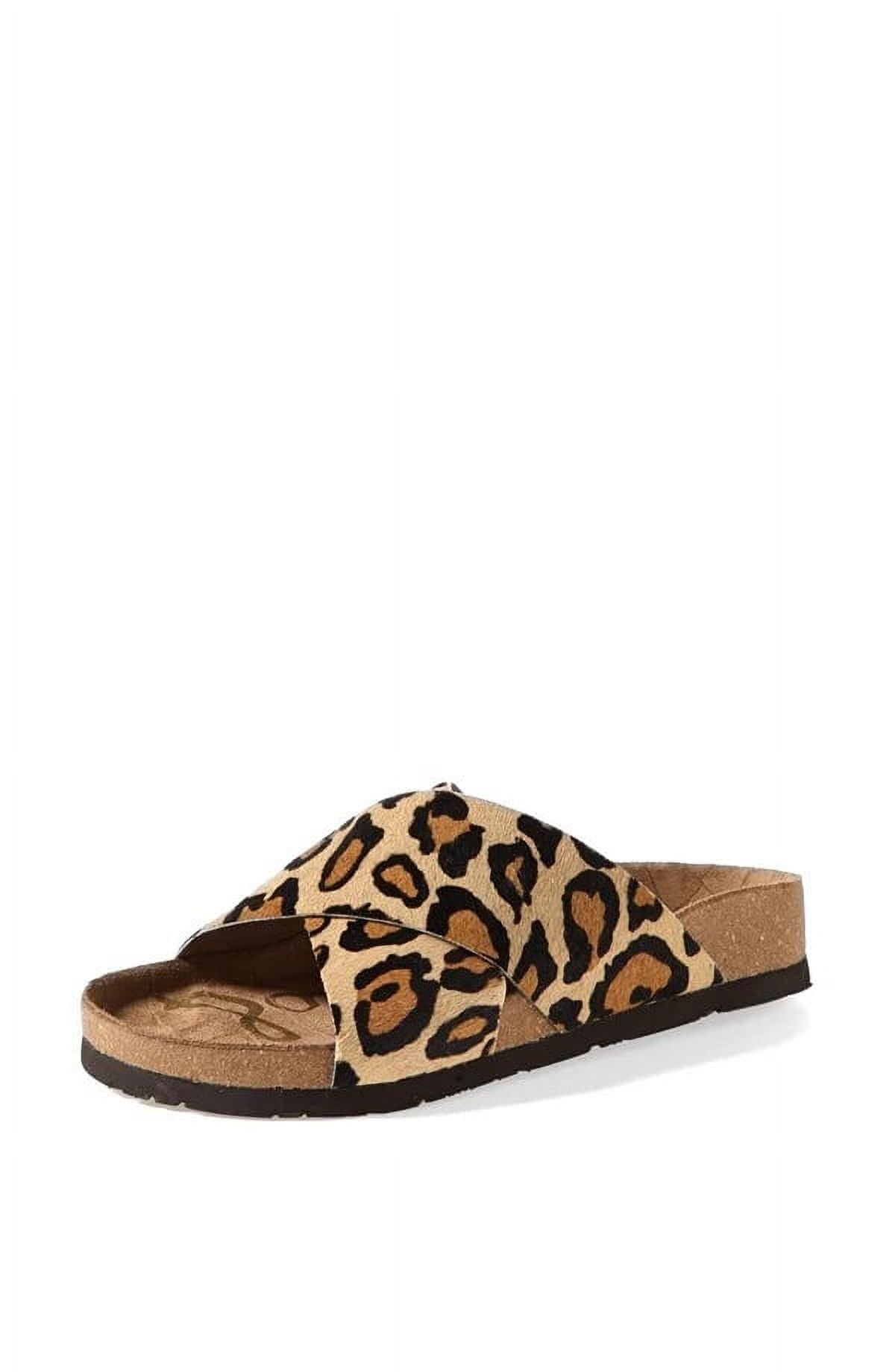Sam Edelman Audrea New Nude Leopard Slip On Open Round Toe Flats