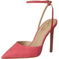 thumbnail image 1 of Sam Edelman Avril Dahlia Pink Pointy Toe Stiletto Heel Ankle Strap Fashion Pumps (Dahlia Pink, 6.5), 1 of 6
