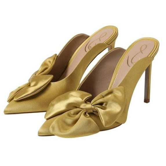 Sam Edelman Azalea Dark Pear Slip On Pointed Toe Bow Detailed Stiletto Pumps. (Dark Pear, 8)