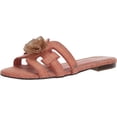 thumbnail image 1 of Sam Edelman Bay Stucco Pink Slide Open-Toe Slip-On Leather Fashion Flat Sandals (Stucco Pink, 9.5), 1 of 6