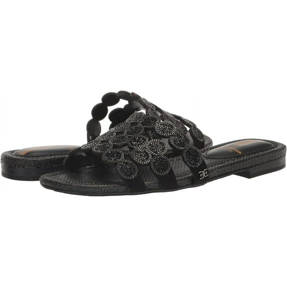 Sam Edelman Women's Bay Sandal Black Marche Embellishment 6.5M