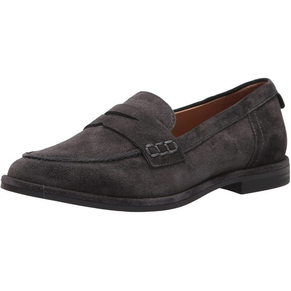 Sam Edelman Birch Moonlight Grey Almond Toe Slip On Strap Fashion Classic Loafer (Moonlight Grey, 5)