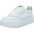 thumbnail image 1 of Sam Edelman Blaine White/Botanical Green Lace Up Rounded Toe Chunky Sneakers (White/Botanical Green, 10.5), 1 of 6