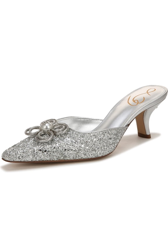 Women's Brit Luster Mule Soft Silver 7M