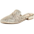 thumbnail image 1 of Sam Edelman Clara Gold Metallic Leather Slip On Slides Mules Flats Slides (GOLD, 6), 1 of 5