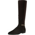 thumbnail image 1 of Sam Edelman Clive Chocolate Brown Squared Toe Stacked Heel Knee High Boots (Chocolate Brown, 5), 1 of 6