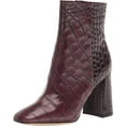 thumbnail image 1 of Sam Edelman Codie Bordeaux Side Zipper Squared Toe Fashion Ankle Wide Boots (Bordeaux, 9.5), 1 of 6