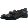 thumbnail image 1 of Sam Edelman Colette Black Leather Slip On Round Toe Embellished Classic Loafers (Black Box, 7), 1 of 3