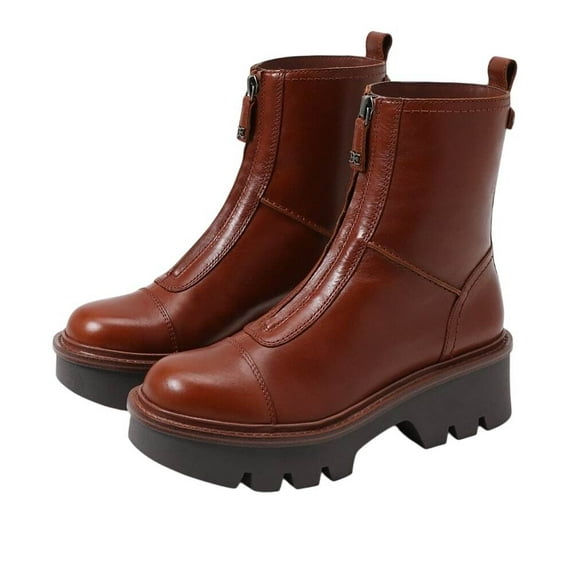 Sam Edelman Women's Cooper Zip-Up Chelsea Boot Chesnut 10M