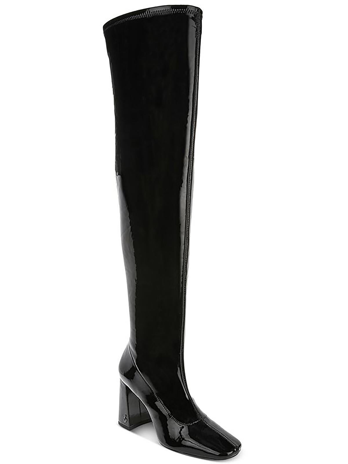 Black patent boots size 5 top