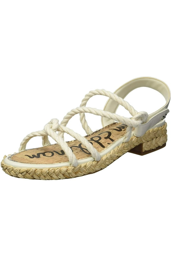 Cristan Round-toe Strappy Espadrille Platform Rope Sandals IVORY (7.5, IVORY)