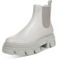 thumbnail image 1 of Sam Edelman Daelyn Pebble Grey Chunky Block Heel Rounded Toe Pull On Ankle Boots (Pebble Grey, 10), 1 of 3