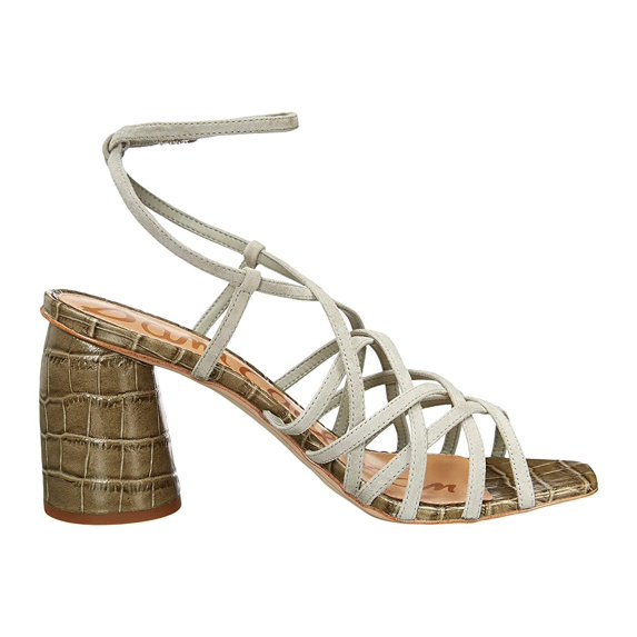 Sam Edelman Daffodil Mineral Green Kid Suede Leather