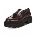 thumbnail image 1 of Sam Edelman Dandrea Burgundy Leather Chunky Platform Rounded Toe Slip On Loafers (Burgundy Leather, 5), 1 of 1